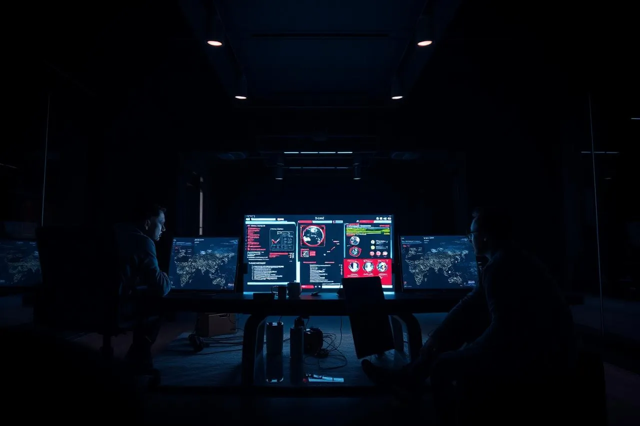 IT professionals reviewing infrastructure dashboards